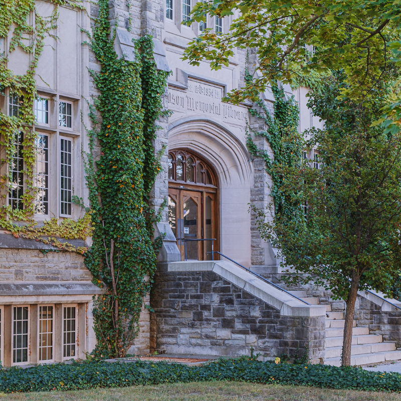 A photo of the enterance to Stevenson Hall on Western's campus