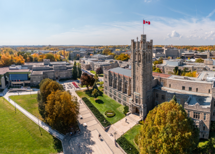 An aerial shot of University College