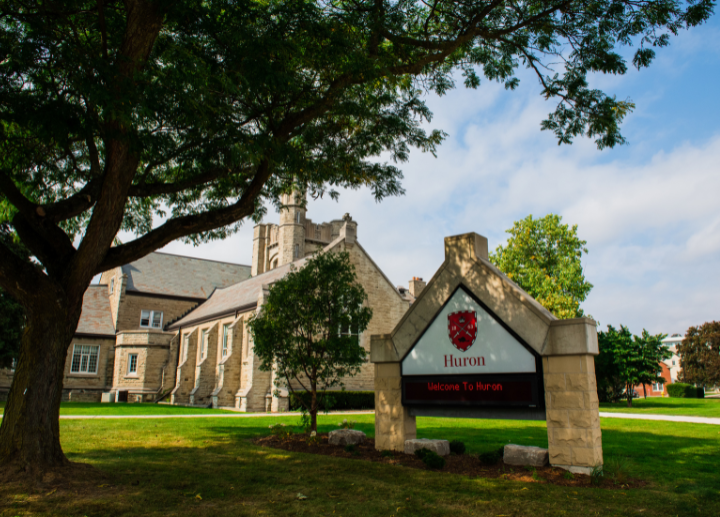 A photo of the enterance to Huron